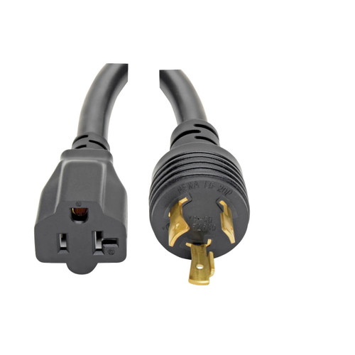 Eaton Tripp Lite P046-06N-T 20A L5-20P to 5-15/20R 6-inch Power Cord Adapter | Black | P046-06N-T