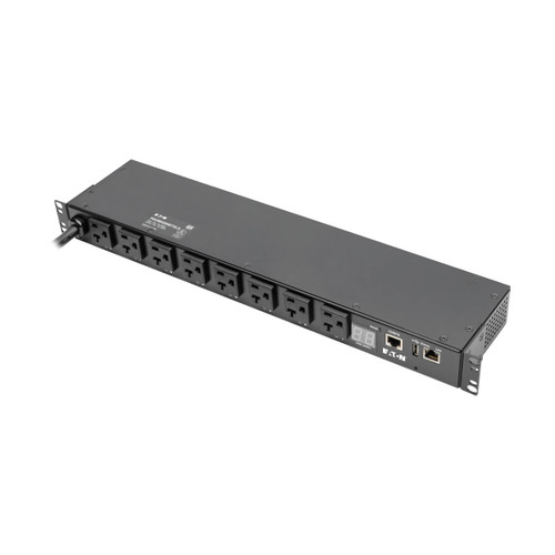Eaton Tripp Lite PDUMH20NET2LX 1.9kW Switched PDU | 8 NEMA 5-15/20R Outlets | L5-20P/5-20P Input | 1U Rack-Mount | TAA | PDUMH20NET2LX