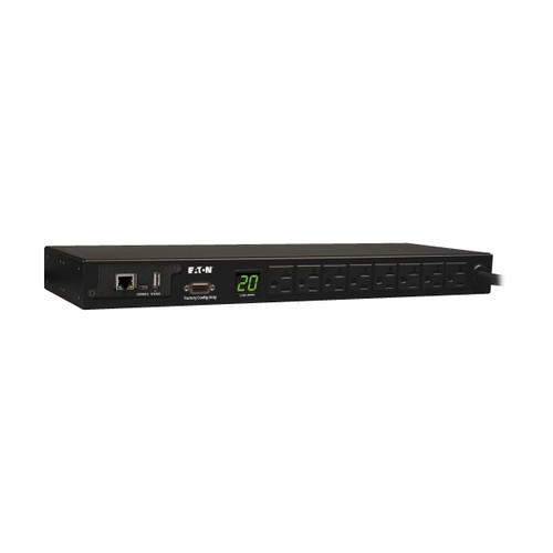 Eaton Tripp Lite PDUMNH20 1.9kW Monitored PDU | 8 NEMA 5-15/20R Outlets | 1U Rack-Mount | PDUMNH20