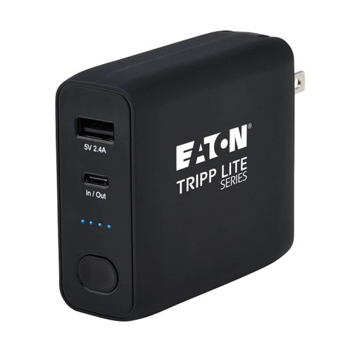 Eaton Tripp Lite UPBW-05K0-1A1C 5000mAh 2-Port Mobile Power Bank | Direct Plug Black | UPBW-05K0-1A1C