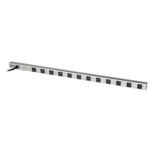Eaton Tripp Lite SS361220 1650 Joules 12-Outlet Power Strip | 10x 5-15R, 2x 5-15/20R | 15 ft Cord, 36 in Length | SS361220