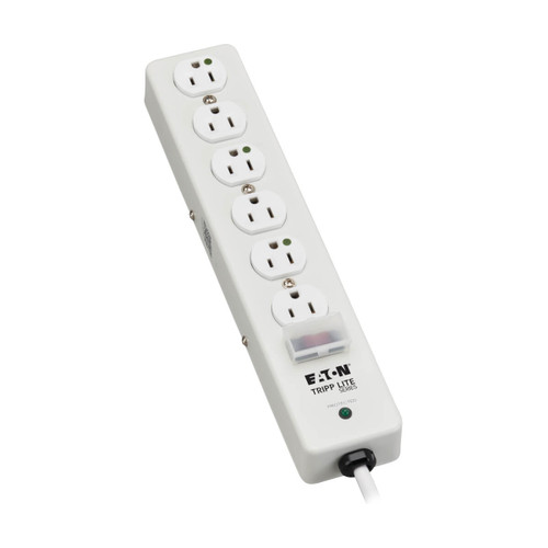 Eaton Tripp Lite SPS610HGRA 1050 Joules Hospital-Grade Surge Protector | 6 Outlets | 10 ft Cord | SPS610HGRA