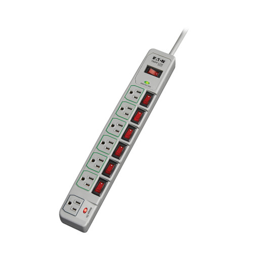 Eaton Tripp Lite TLP76MSG 1080 Joules 7-Outlet Gray Surge Protector | Individually-Controlled | TLP76MSG