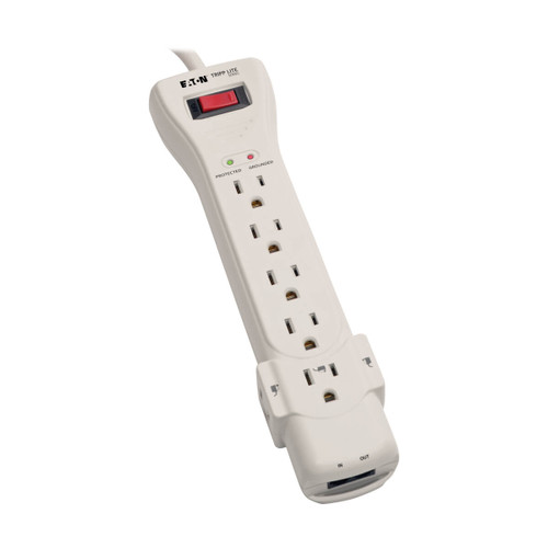 Eaton Tripp Lite SUPER7TEL15 2520 Joules 7-Outlet Surge Protector | 15 ft Cord, RJ11 | SUPER7TEL15