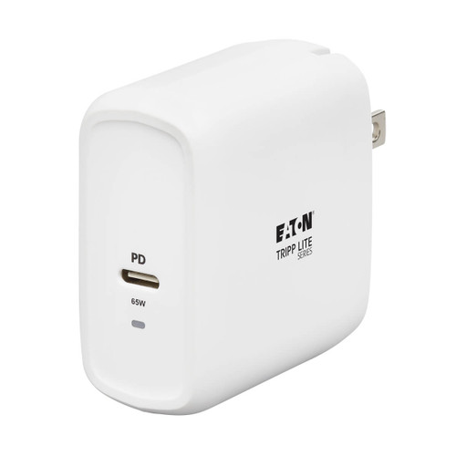 Eaton Tripp Lite U280-W01-65C1-G 65W USB-C GaN Wall Charger | White | U280-W01-65C1-G