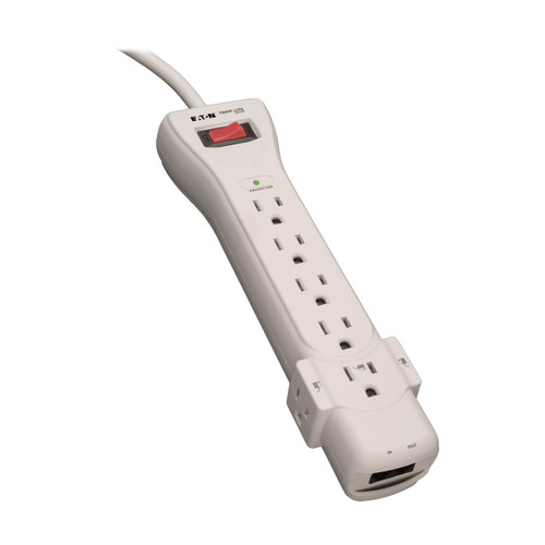 Eaton Tripp Lite SUPER6TEL 1080 Joules 7-Outlet 6 ft Surge Protector | With RJ11 Phonefax Protection
 | SUPER6TEL