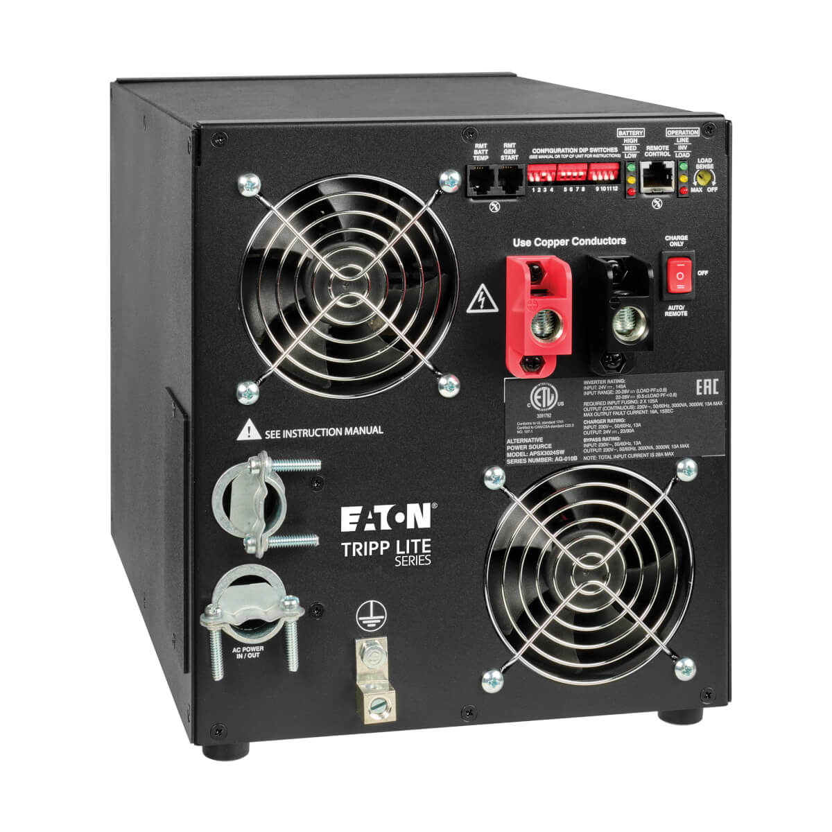 Eaton Tripp Lite APSX3024SW 3000W Pure Sine-Wave Inverter/Charger
