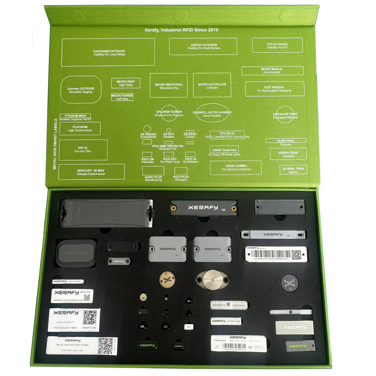 Xerafy Portfolio RFID Tag Sample Box | Atlas RFID