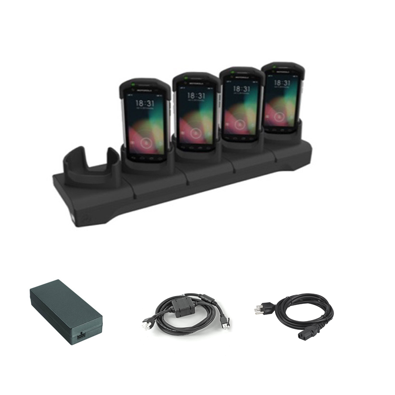 Zebra 5-Slot Charge Only ShareCradle with 4-Slot Spare Battery