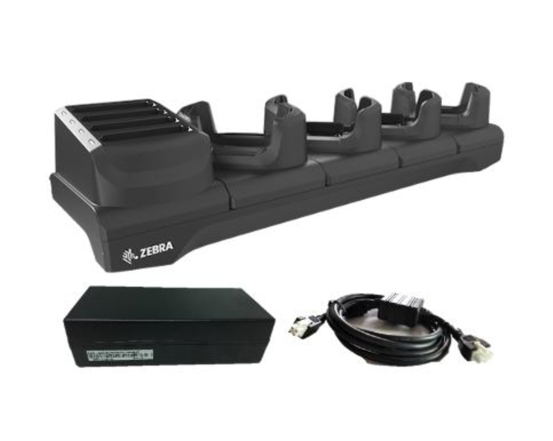 Zebra 4-Slot Charge Only ShareCradle with 4-Slot Battery Charger