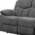 82" Gray Chenille And Black Sofa