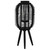 vidaXL Freestanding Candle Lantern Holder Bamboo Black