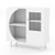 Kitchen Sideboard with Glasses Holder for Living Room Dining Room-White