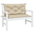 vidaXL Garden Bench Cushions 2pcs Beige 39.4"x19.7"x2.8" Oxford Fabric