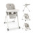 Foldable Feeding Sleep Playing High Chair with Recline Backrest for Babies and Toddlers-Light Gray 
