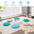 6 Pieces Multifunctional Hexagon Toddler Floor Cushions Classroom Seating with Handles-Blue - Color
