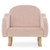 Upholstered Toddler Rocker with Solid Wood Legs and Non-slip Foot Pads-Pink - Color: Pink