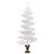 vidaXL Swirl Pre-lit Christmas Tree with Pot White 4 ft PVC