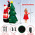 6 Feet Inflatable Christmas Tree and Santa Claus with LED and Air Blower - Color: Multicolor