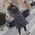Color: Grey, Size: 3XL - Women's thick over-the-knee plus size cotton coat