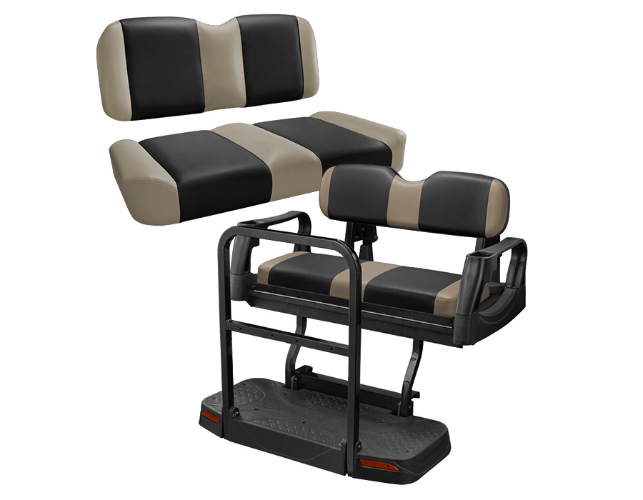 MasterClass Pro Series Matching Seat Set for Club Car and EZGO - Beige and Black