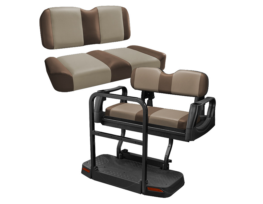 MasterClass Pro Series Matching Seat Set for Club Car and EZGO - Cappuccino and Beige