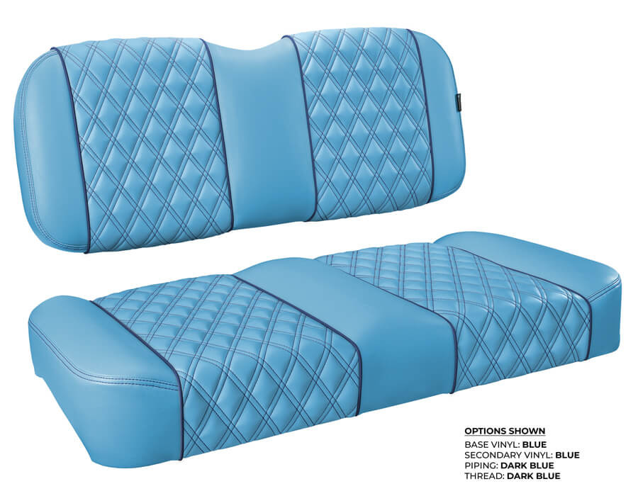 EZ-GO Valor Blue Custom Golf Cart Front Seat