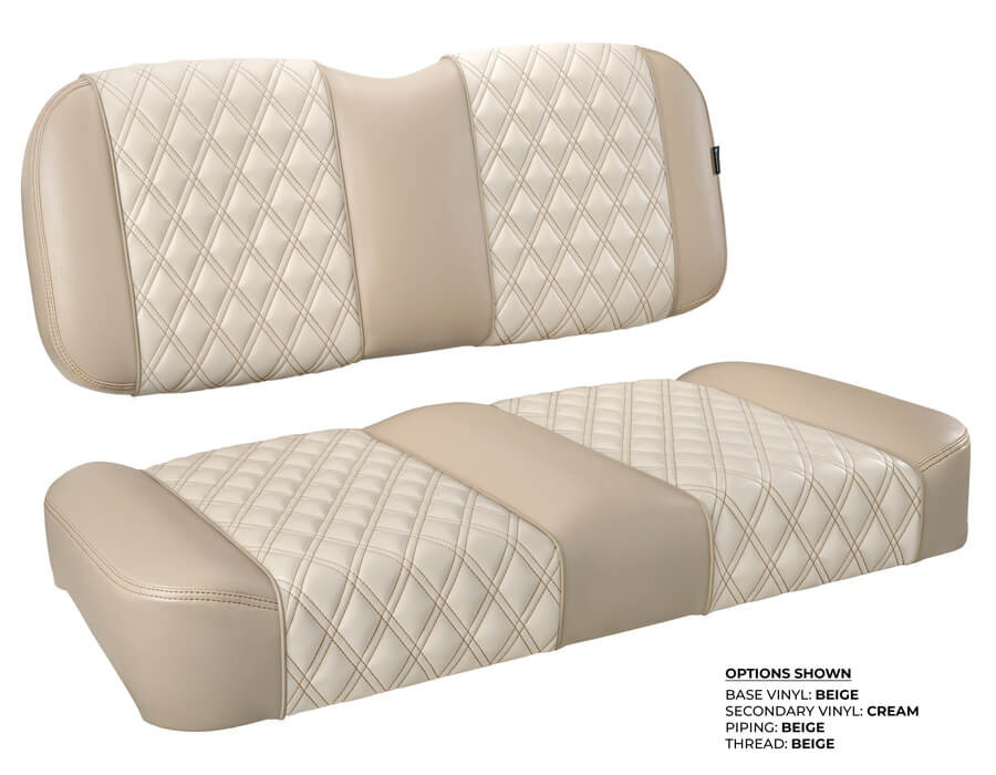 EZ-GO Valor Beige & Cream Custom Golf Cart Front Seat