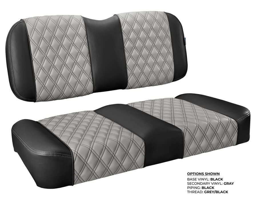 EZ-GO Express S4 Black & Gray Custom Golf Cart Front Seat