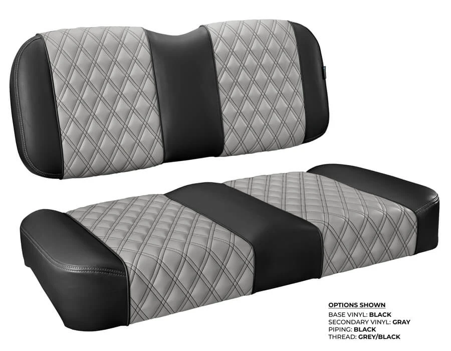 EZ-GO Express S6 Black & Gray Custom Golf Cart Front Seat