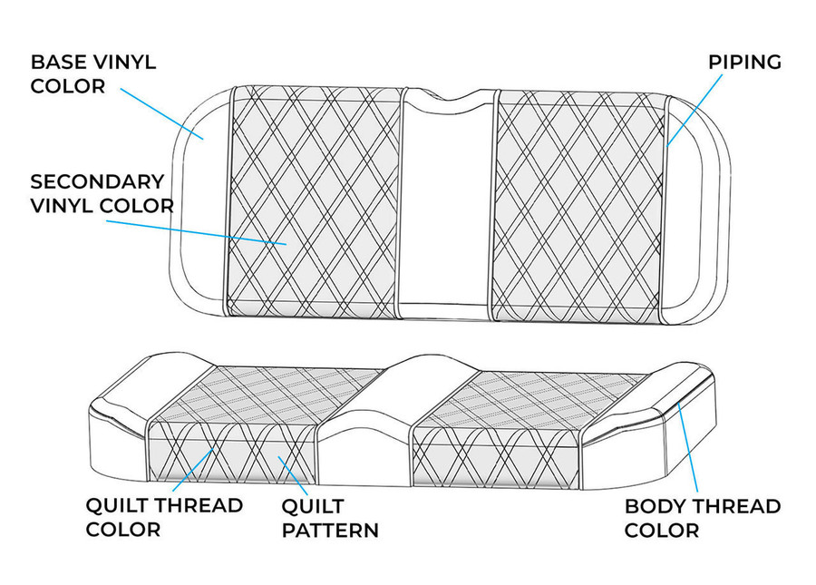 Master Class Custom Golf Cart Seat Cover Options