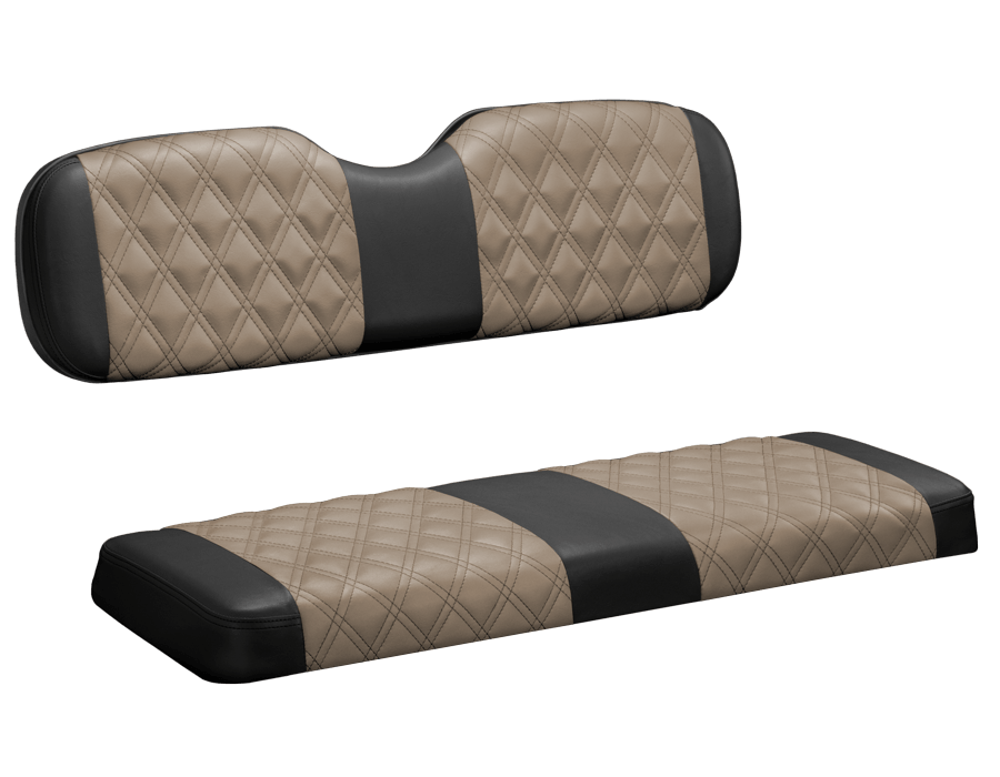Elite Series Standard Rear Seat for Club Car Onward, Precedent & Tempo - Beige & Black