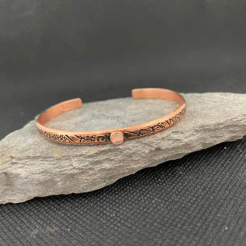 Ethiopian opal copper cuff bracelet