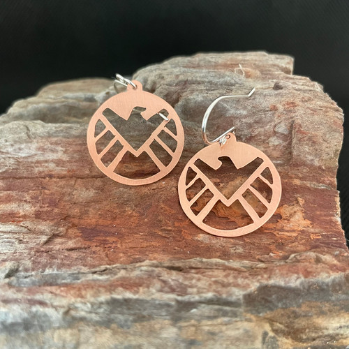 pierced copper earrings