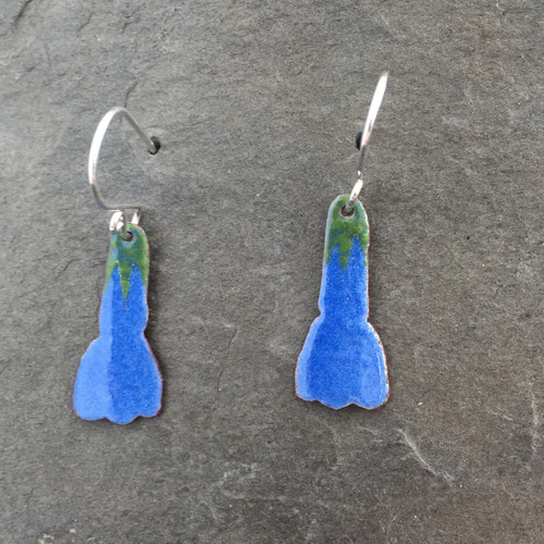 enameled bluebells earrings