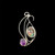 amethyst and abalone sterling pendant
