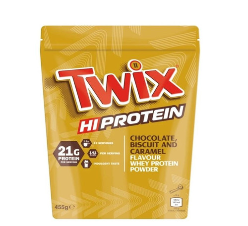 TWIX PROTEINA EN POLVO SABOR CHOCOLATE, GALLLETA Y CARAMELO 455G