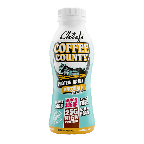 CHIEFS MILK PROTEIN DRINK COFFEE COUNTY SABOR MACCHIATO CARAMEL 330 ML 