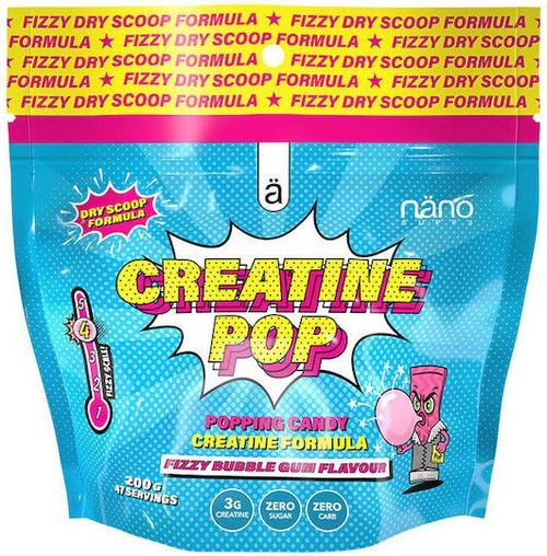 NANOSUPPS CREATINE POP SABOR PETAZETA-BUBBLE GUM 200 gr
