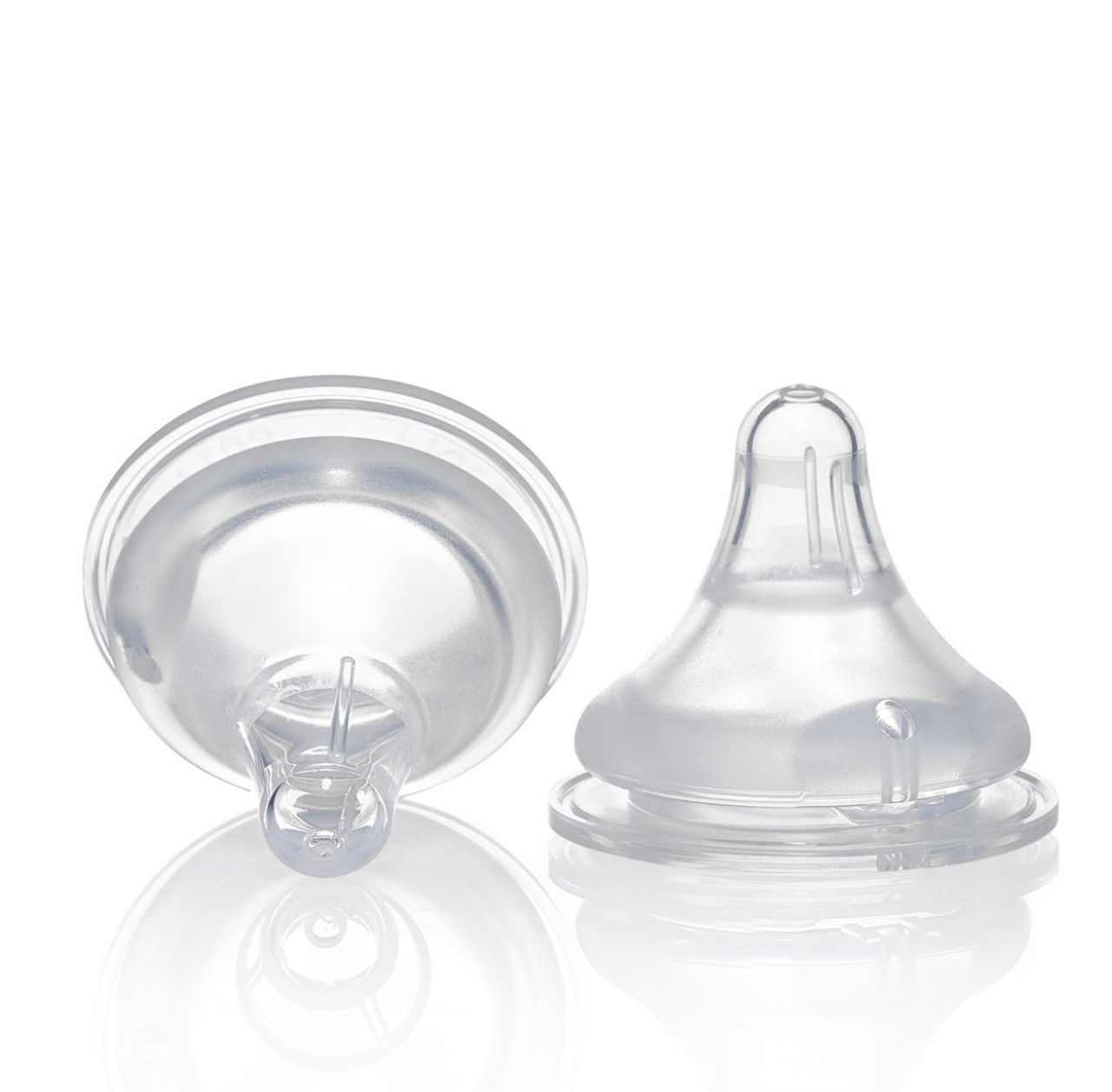 Pigeon Silicone Nipple (SS) with Latch-On Line, Natural Feel, 0+ Months, 4  Counts