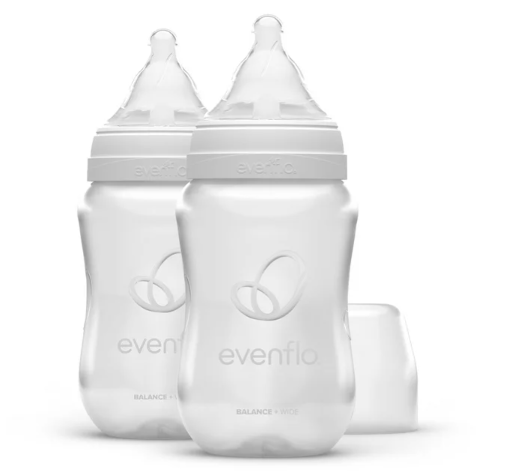 Evenflo Balance+ WIDE Neck Bottles, 9oz, Slow Flow Nipple