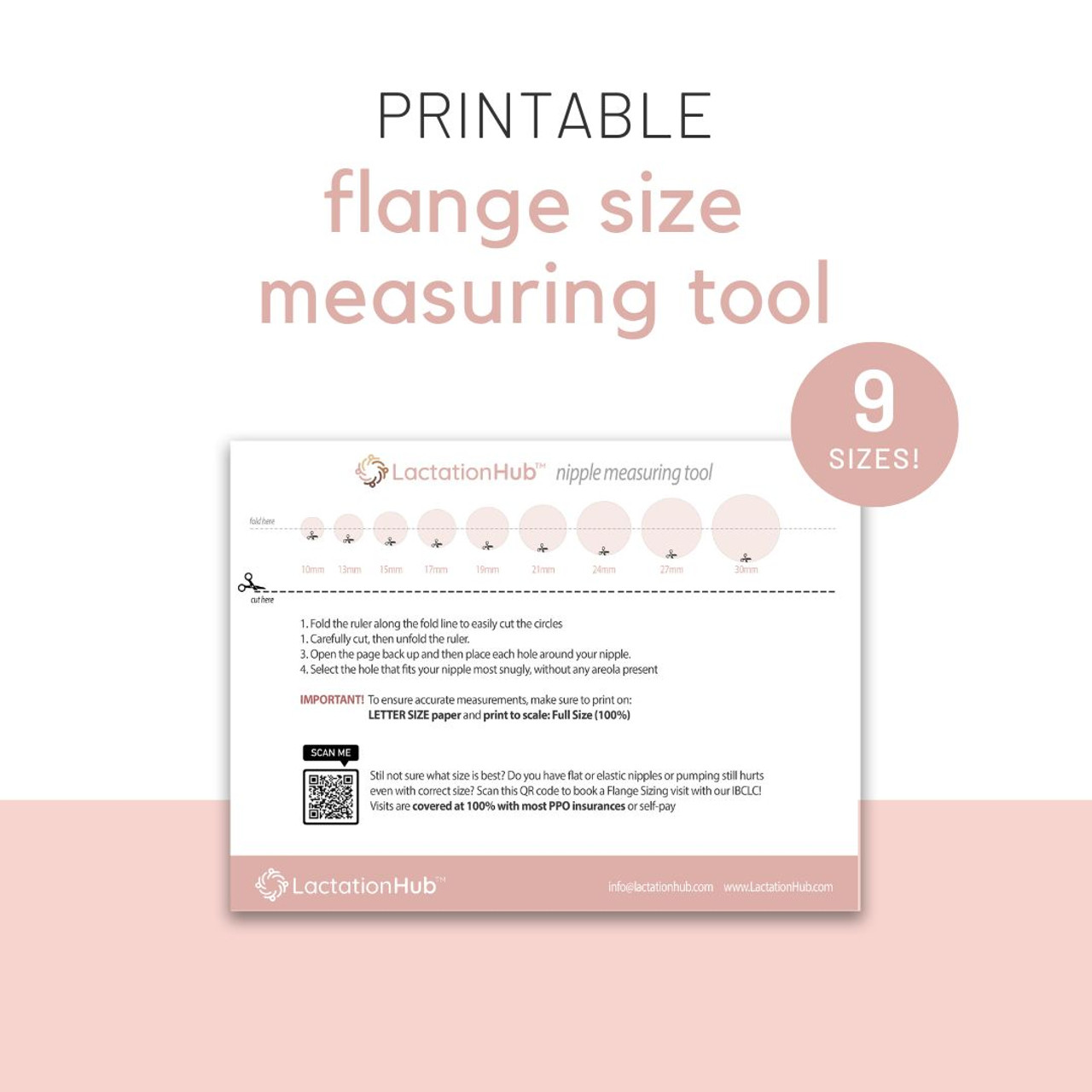 Silicone Nipple Ruler to Measure Optimal Breast Shield Size