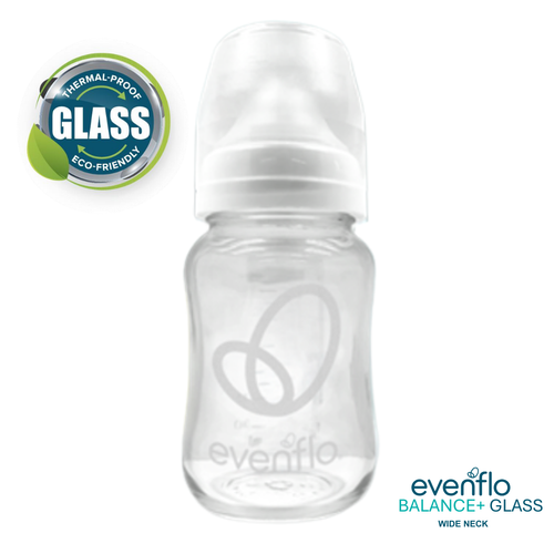Evenflo Balance + Wide Neck Glass Bottles, 6oz