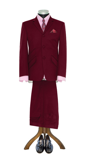 Mod clothing burgundy wine mod suit