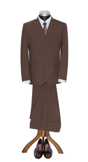 mod clothing dark brown suits