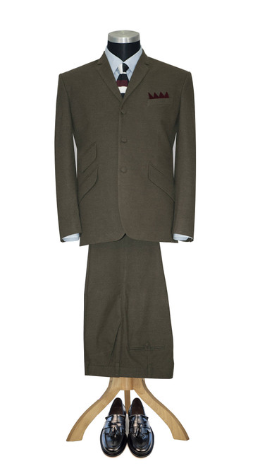 mod clothing olive suit