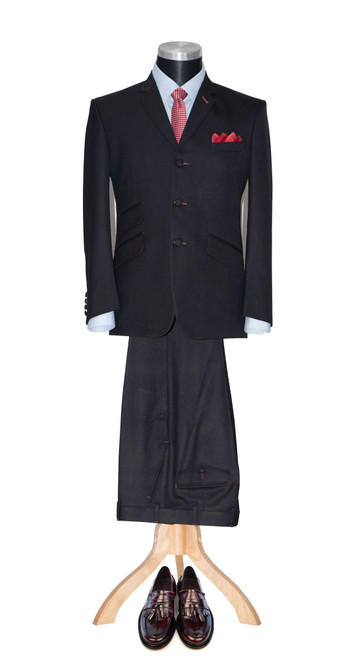 mod clothing black suit