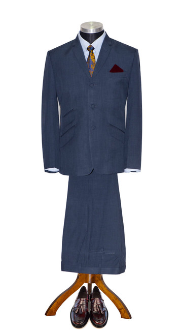 mod clothing king blue suit