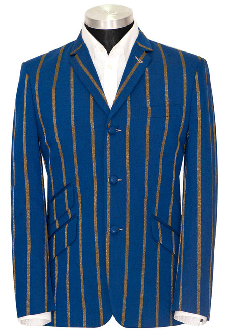 Gold stripe in blue boating blazer 60's