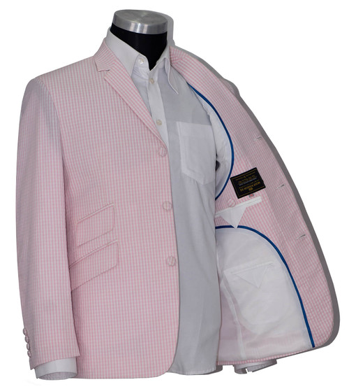 Brian Jones Seersucker pink colour blazer